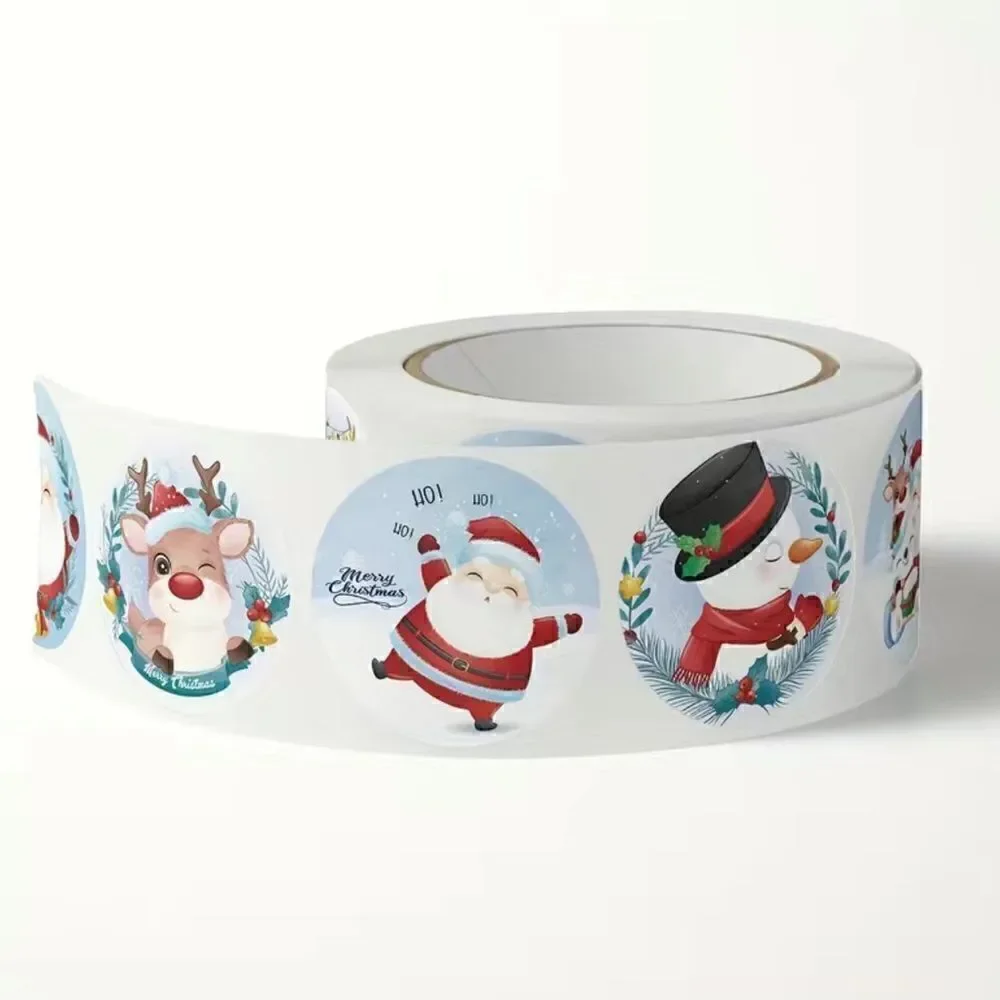 500 Stickers/roll Christmas Theme Gift Label Stickers